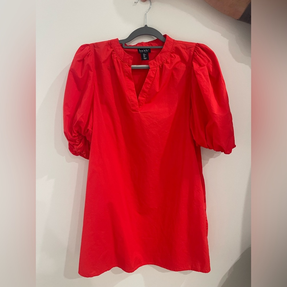 T.J.Maxx Bold Red Puff Sleeve dress